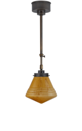 Schuifstang kort H 55-78 brons met glazen bol Philips donker marmer 20cm 3Sb1-321.20