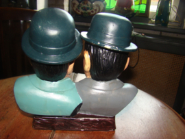 Vintage beeld Laurel en Hardy