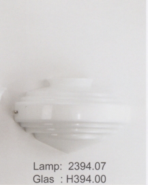 Wandlamp art-deco kap 30cm opaal met ophanging nr H394.00 compl.