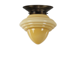 Plafonniere midden bruin champagne oliepot bol S. nr 2P2-165.50