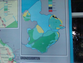 Landkaart  Land uit water IJsselmeer polders.  VERKOCHT