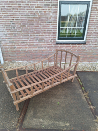 Oud eiken spijlenbed omstreeks 1960 1-persoons junioren bed nr B20241