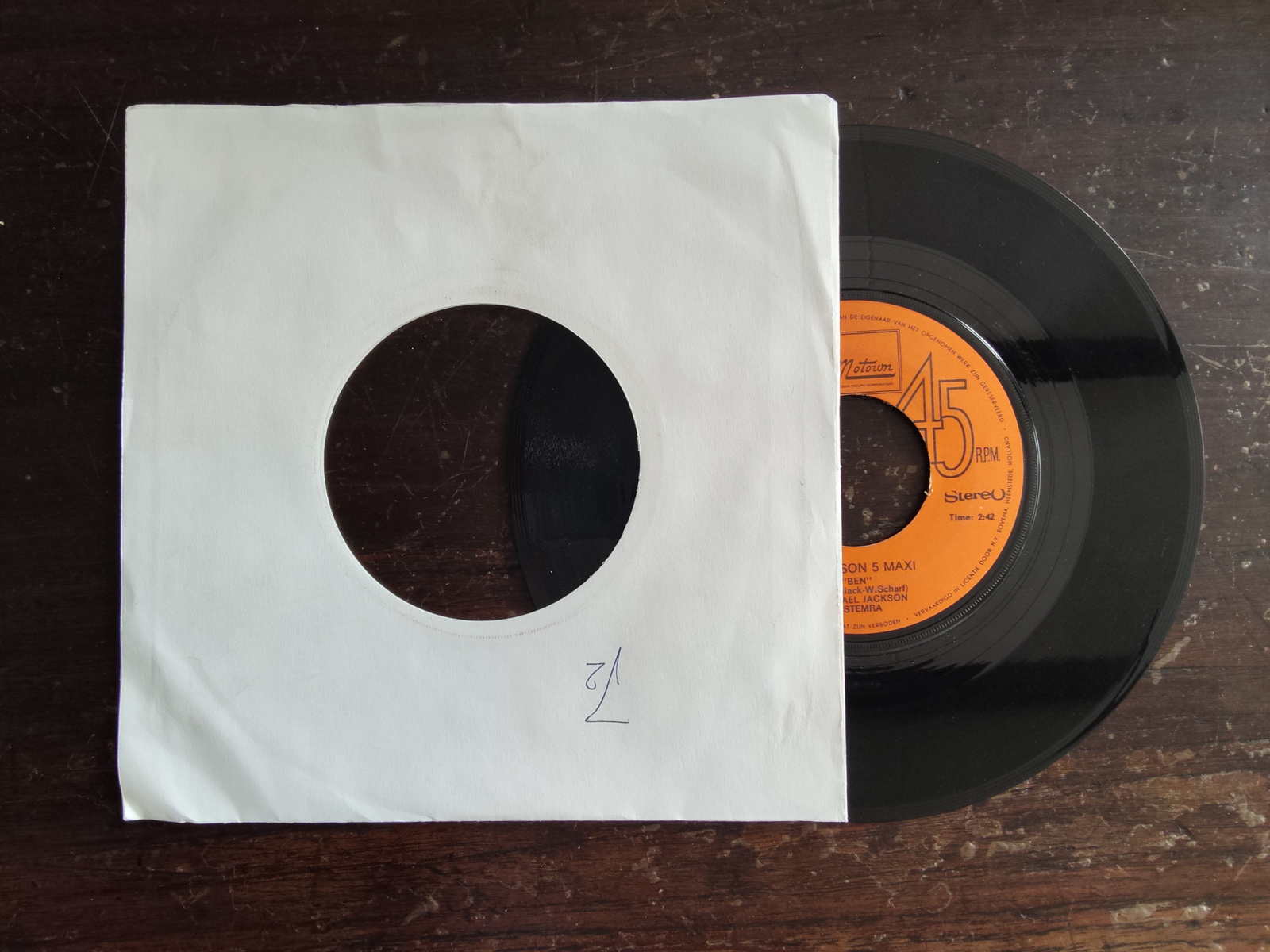 Michael Jackson met BEN 1972 Single nr S20222128