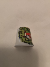 Vingerhoed porcelein opdruk Filzmoos Salzburg 2,8cm hoog zonder doosje