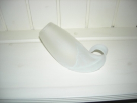 Glas Lisbona handgevormd wit gemarmerd voor kleine (E-14) fitting
