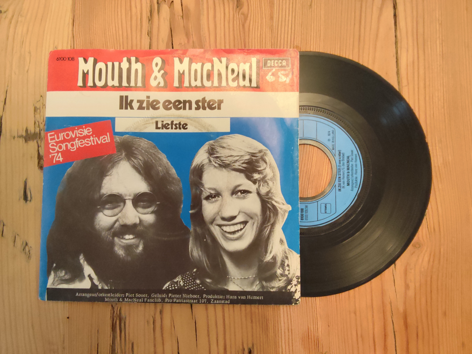 Mouth & McNeal met Ik zie een ster 1974 Single nr S20232982