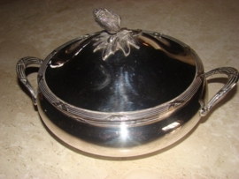 Oud engels silverplated dekschaal.