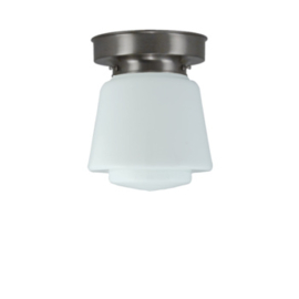 Plafonniere glazen bol Stop 15cm opaal met mat nikkel ophanging nr 7P1-463.00