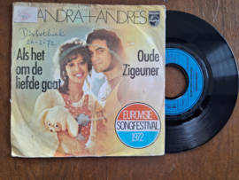 Sandra + Andres met Als het om liefde gaat 1972 Single nr S20232987