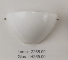 Wandlamp Calimero S. met ophanging opaal glas nr 2265.09 + h265.00