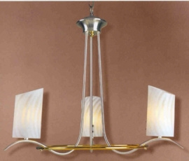 Mat nikkel hanglamp 3-lichts nr:20362/3