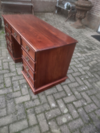 Oud engels bureau 135x60x75 9-laden omstreeks 1930 nr 11321