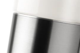 Edelstaal staalkleur buitenlamp staand H-60cm IP44 E27 nr: 45