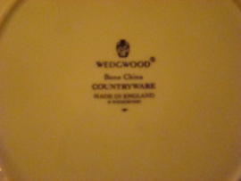 Oud  wit serveerbord met bladeren in relief Wedgwood.