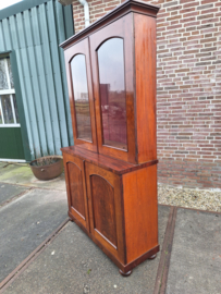 Engelse mahonie boekenkast omstreeks 1890 br-128cm nr K202539