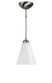 Katoensnoer pendel 150cm met trechter kap opaal 20cm nr 7Kr1-320.00