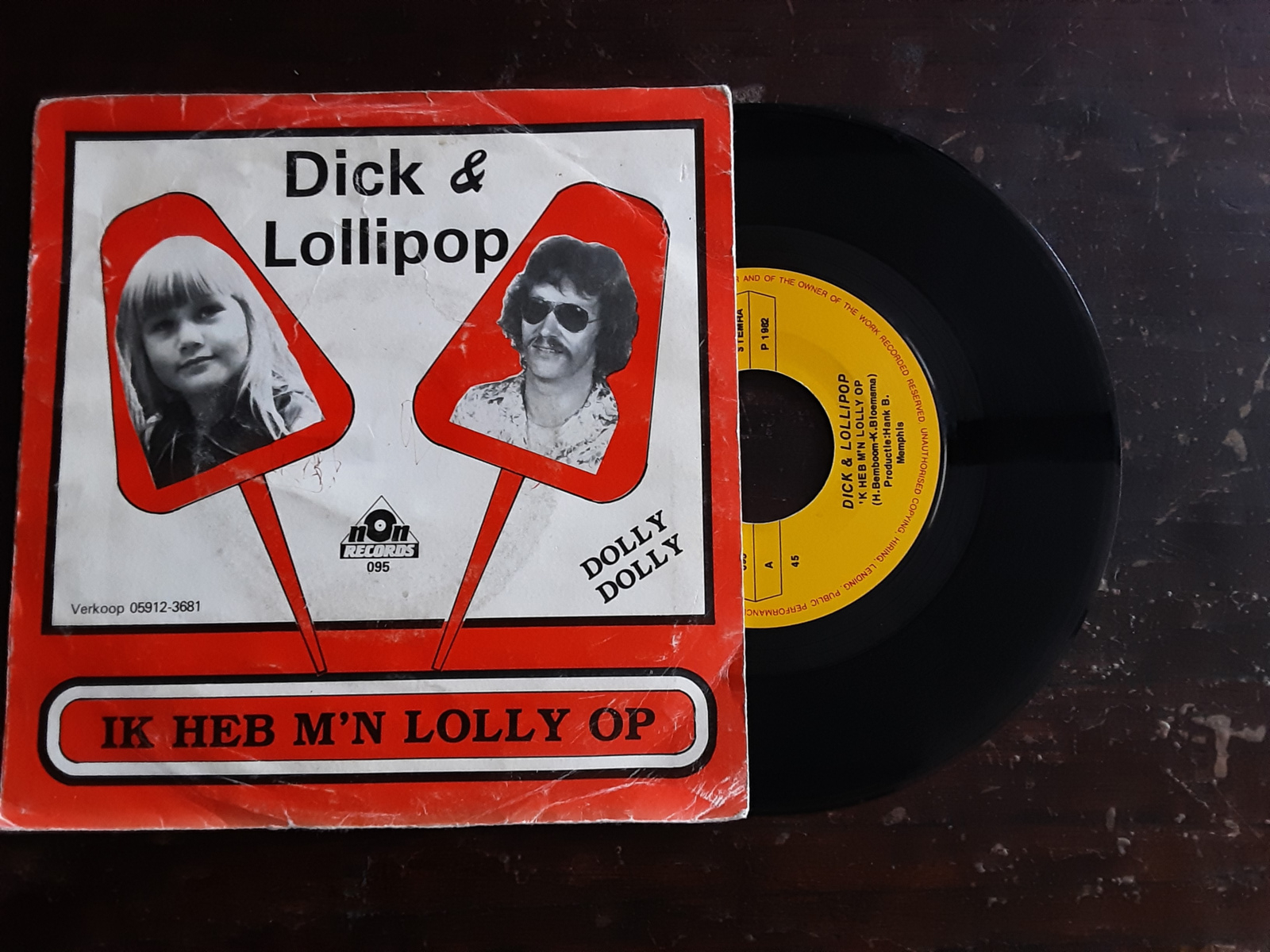 Dick & Lollipop met 'K heb m'n lolly op 1982 Single nr S20245989