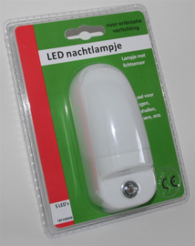 Automatisch nachtlampje LED wit met dag nacht sensor nr: 23-190008