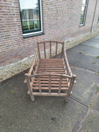 Oud eiken spijlenbed omstreeks 1960 1-persoons junioren bed nr B20241
