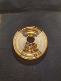 Afgeplatte spiegelbol goud/amber GT4 dia-28cm nr SP1509