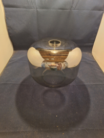 Zilver kleurige spiegelkap met opstaande rand dia-24cm GT4 nr SP1516