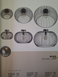 Plafonniere Wire bol sand d-30cm h-23cm E27 nr 05-HL2315-59