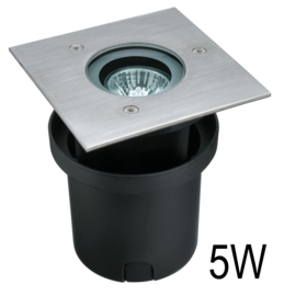 Buitenspot grond RVS kantelbaar LED 5,4W dia-13,5cm nr: 5747