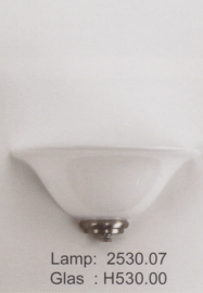Wandlamp hoedkap opaal 30cm met ophanging nr H530.00 compl.