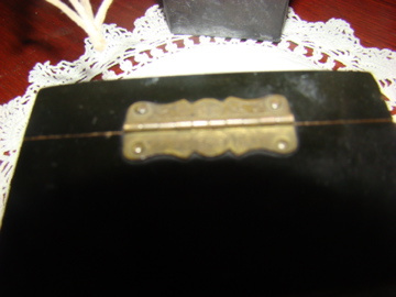 Oud houten reclame doosje voor Clarck & Co Anchor sewing cotton (naaigaren)