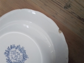 Oude en antieke blauwwitte borden Ridgway of Staffordshire England