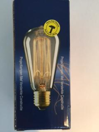 Global-Lux edisonlamp 40W 64x135mm E27 230V kooldraad goud nr 6-1405GR
