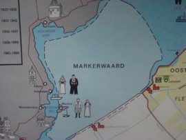 Landkaart  Land uit water IJsselmeer polders.  VERKOCHT