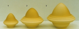 Glazen kap bolvormig model oliepot klein (1) nr: 165.59 Champagne MAT