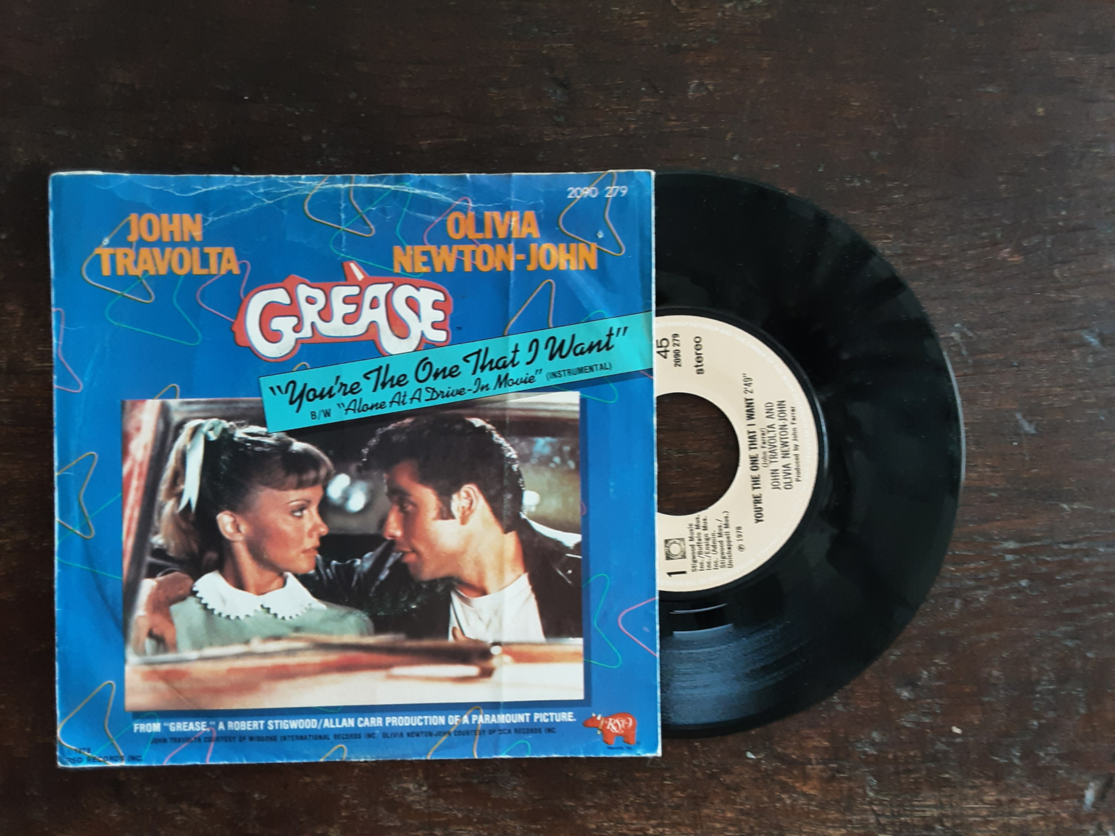 John Travolta & Olivia Newton-John met You're the one that I want 1978 Single nr S2021839