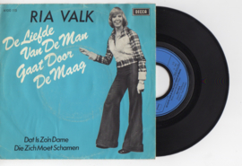 Ria Valk met De liefde van een man gaat door de maag 1974 Single nr S20211044