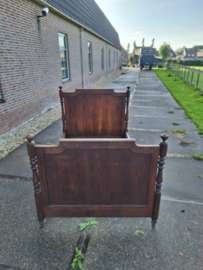 Antiek eiken 2-persoons twijfelaar bed Frans omstreeks 1910-1920 nr B20244