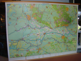 Rivierengebied wandkaart.