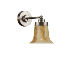 Wandlamp wand mini mat nikkel licht marmer kapje model Klokje 14 nr 7WM-311.60