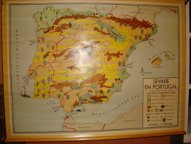 Landkaart Spanje en Portugal