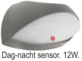 Buitenlamp wand dag-nacht sensor ALU antraciet LED 12W nr 10-361231