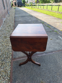 Engels mahonie hangoor tafel met la van omstreeks 1880 nr T20243