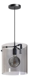 Hanglamp serie The Silo zwart 1-lichts rook/smoke cilinderkap nr 05-HL4234-30