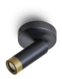 Plafondspot wandspot Miller zwart 1x E27 fitting max. 15W kap h15cm d17,5cm nr 05-SP1360-30