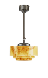 Schuifstang standaard H 80-130 brons met glazen bol Trapkap gemarmerd 30cm 3Sb2-430.60