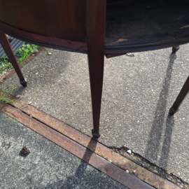 Antiek eiken halve maankastje Engels gebogen front br-97cm omstreeks 1920 nr K2026100