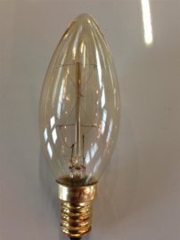 Global-Lux kaarslamp 25W E14 230V kooldraad goud nr 6-180853