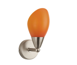 Wandlamp wandstraler up/down mat nikkel retro oranje kapje Schepje 9 nr 7Ws-232.34