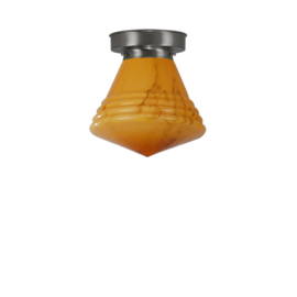 Plafonnière Philips bol 20cm donker marmer met mat nikkel ophanging nr 7P1-321.20