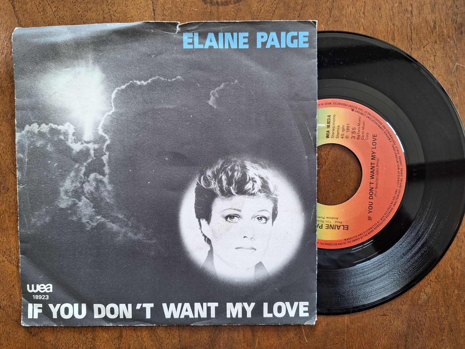 Elaine Paige met If you don't want my love 1981 Single nr S20232926