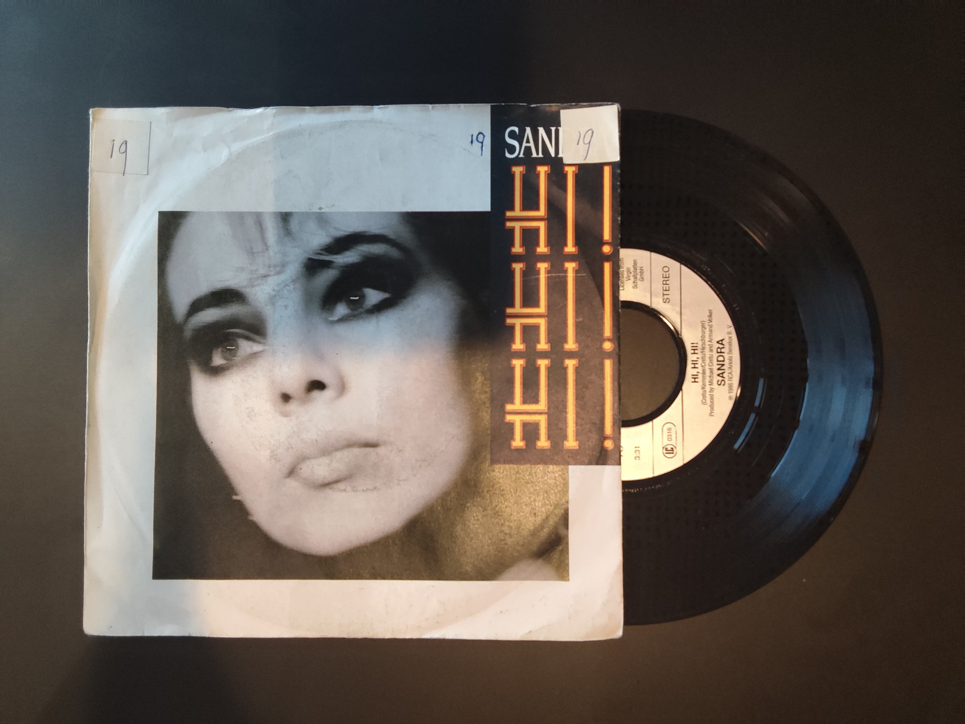 Sandra met Hi, Hi, Hi! 1986 Single nr S20257027